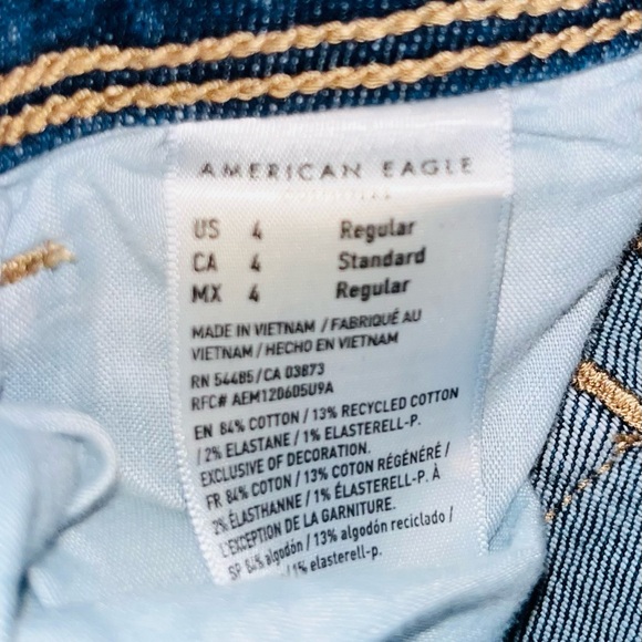 American Eagle Outfitters Cargo Kick Boot Jeans sz 4 - Picture 5 of 10